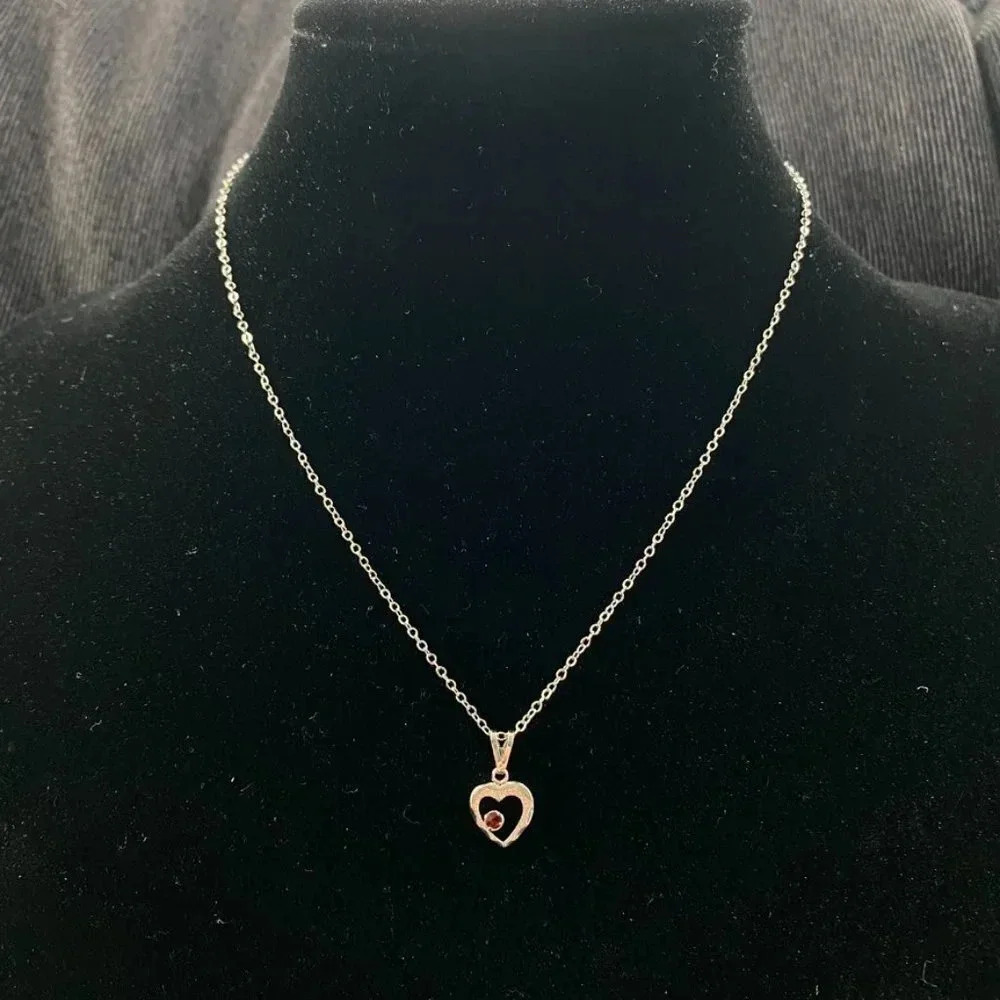 Tiny Heart Pendant on Silver 925 Necklace